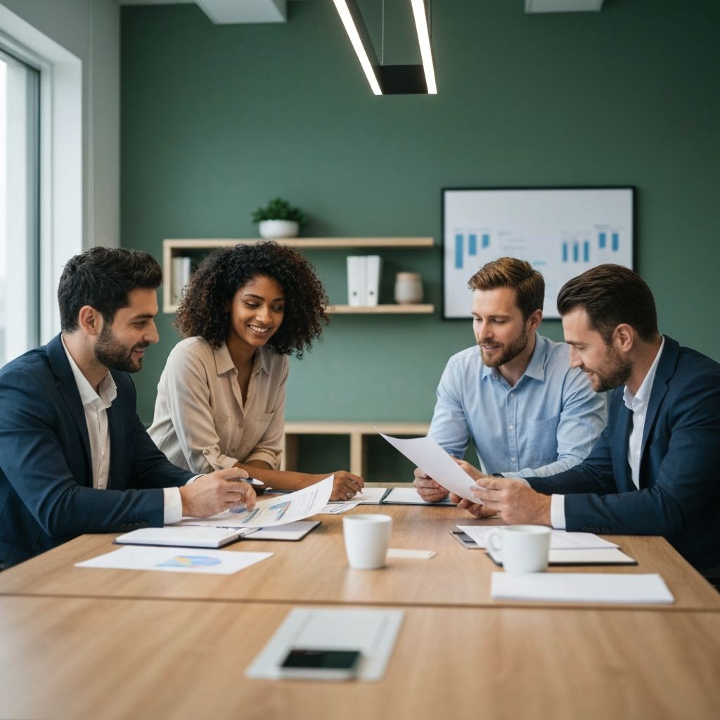 Riunione di team in sala conferenze per analisi HR