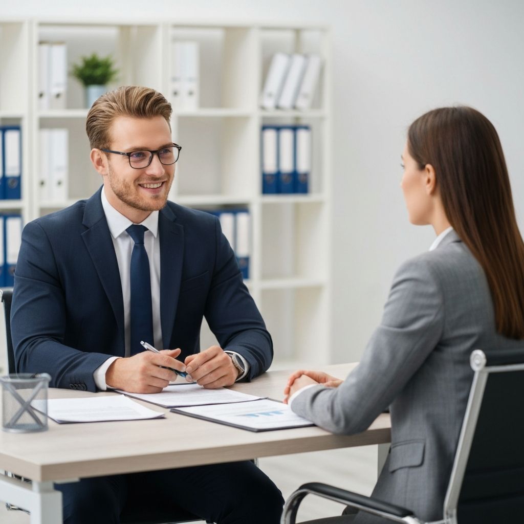 Colloquio di lavoro professionale in ufficio moderno